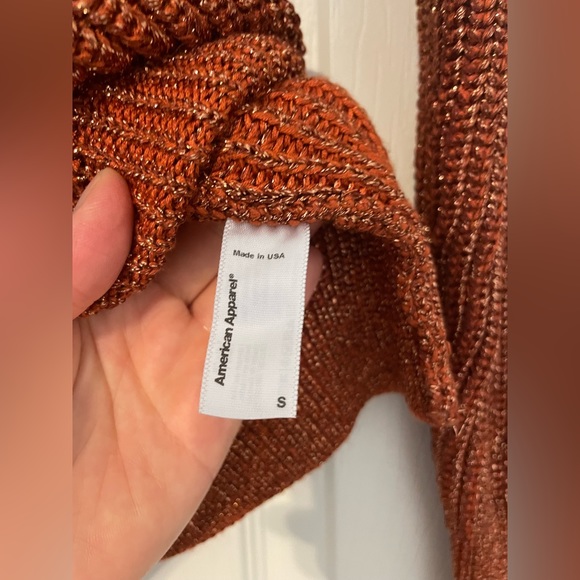 NWOT American Apparel Metallic Fisherman Sweater Pullover - Picture 4 of 6